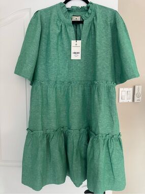 Tuckernuck Mint Green Tiered Ruffle Dress New with Tags